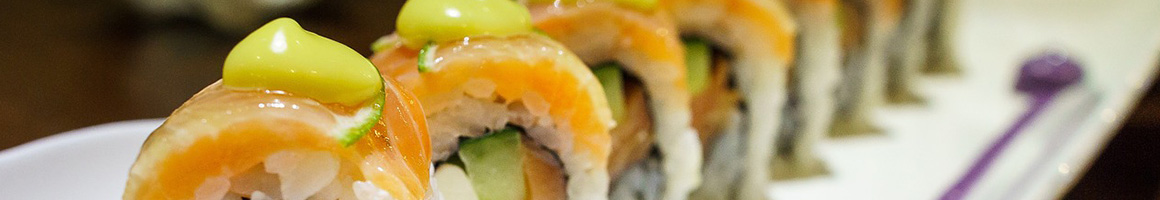 Eating Asian Fusion Japanese Sushi at Belt Sushi & Roll restaurant in Marysville, WA.